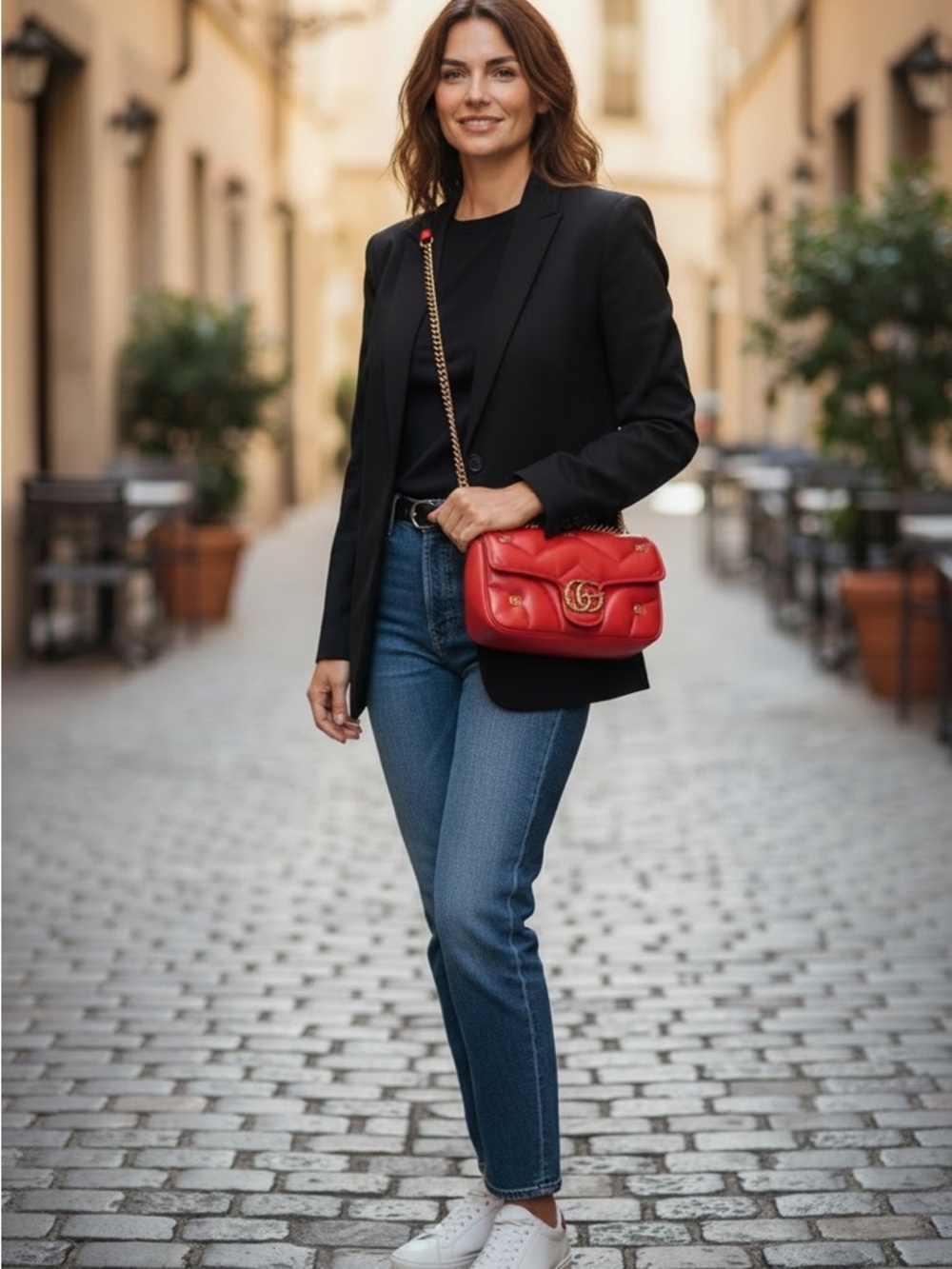 NWT Gucci Limited Edition Red Quilted Crossbody Bag w/ Slim Wallet